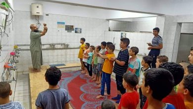 Photo of الصواف: تعليم الاطفال كيفية الوضوء الصحيح بمسجد محي الدين بكفرشكر